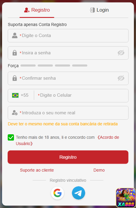 Experiência de Jogos xa888.com